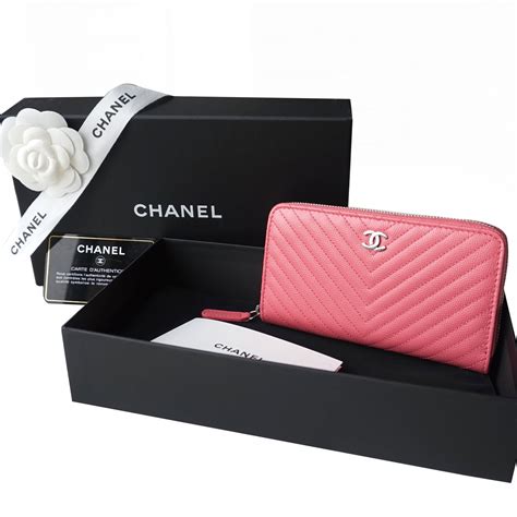 chanel pink wallet big logi|real real chanel wallets.